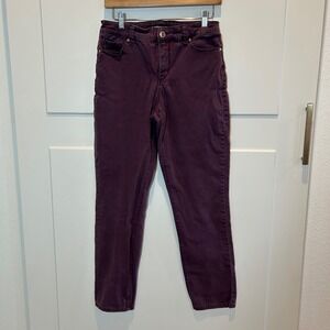 Bandolino Amy Purple Skinny‎ Jeans Women's 6 Cotton Stretch Made in Indonesia